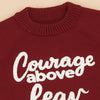 Maroon Courage Above Fear Cardigan