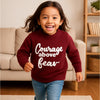Maroon Courage Above Fear Cardigan