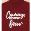 Maroon Courage Above Fear Cardigan