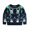 Navy Christmas Deers Knitted Sweater