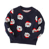 Navy Multi Santa Faces Knitted Sweater