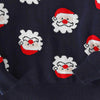 Navy Multi Santa Faces Knitted Sweater