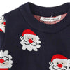 Navy Multi Santa Faces Knitted Sweater