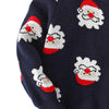 Navy Multi Santa Faces Knitted Sweater