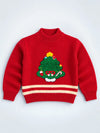 XMAS Tree Star Knitted Winter Cardigan, Christmas Sweater for Kids