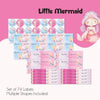 Mixed Waterproof Labels for Kids - Little Mermaid