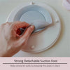 Healthy Meal Suction Plate with Dividers Set | Grey/Cotton Candy