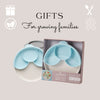 Healthy Meal Suction Plate with Dividers Set | Vanilla/Aqua