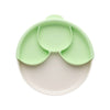 Healthy Meal Suction Plate with Dividers Set | Vanilla/Key Lime