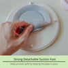 Healthy Meal Suction Plate with Dividers Set | Vanilla/Key Lime