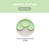 Healthy Meal Suction Plate with Dividers Set | Vanilla/Key Lime
