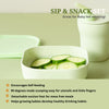 Sip & Snack- Suction Bowl with Sippy Cup Feeding Set | Key Lime/ Key Lime
