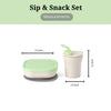 Sip & Snack- Suction Bowl with Sippy Cup Feeding Set | Vanilla/Lime