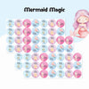 Round waterproof name labels - Mermaid Magic