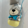 Personalised Name Hanging | Grey Teddy in a Hot Air Balloon