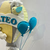 Personalised Name Hanging | Grey Teddy in a Hot Air Balloon
