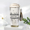 Black Floral Stainless Steel Premium Insulated Detox Infuser Bottle With Tea & Fruit Infuser Attachment | 520ml