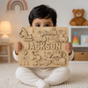 Personalised Wooden Name Puzzle- Construction Site