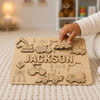 Personalised Wooden Name Puzzle- Construction Site