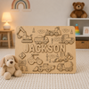 Personalised Wooden Name Puzzle- Construction Site