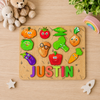 Personalised Wooden Name Puzzle- Vegetables