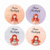 Round waterproof name labels - Princess Magic