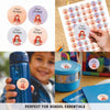 Round waterproof name labels - Princess Magic