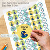Round waterproof name labels - School Time