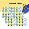 Round waterproof name labels - School Time