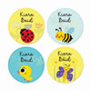 Round waterproof name labels - Spring Joy