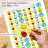 Round waterproof name labels - Spring Joy