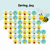 Round waterproof name labels - Spring Joy