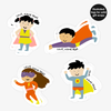 Personalised Stick On Tags | Superkids