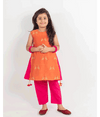 Rust-Pink Embroidered Kurta Set