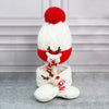 2Pcs White, Red Nose Reindeer Themed Winter Cap Beanie With Matching Long Style Neck Muffler | 3-10 Years