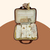 20 Pcs Chubby Cream Teddy Face Birthday Gift Hamper Set With Travelling Suitcase