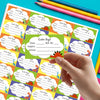 Personalised School Book Labels | Dino Colours