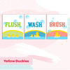 Yellow Duckies | Bathroom Frames (Set of 3)