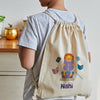 Personalised Drawstring Bag | Animal Library