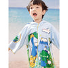 Blue Dino Lightweight Microfibre Hooded Swim Poncho/ beach coverup towel for Kids - Little Surprise BoxBlue Dino Lightweight Microfibre Hooded Swim Poncho/ beach coverup towel for Kids