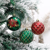 16 Pcs Red, Green & Gold Theme Balls Christmas Tree Ornaments