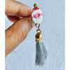 Christmas earrings accessories party wear, Grey Flowy hanging Santa Claus - Little Surprise BoxChristmas earrings accessories party wear, Grey Flowy hanging Santa Claus