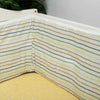Organic Cot Bumper | Yellow Lines