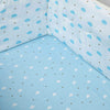 Organic Fitted Cot Sheet- Blue Clouds