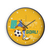 Personalised Wall Clock | Football Goals Boy