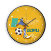 Personalised Wall Clock | Football Goals Girl