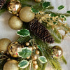 Gold Wooden Merry Christmas Artifical Wreath for Wall,Door and Tree Décor - Little Surprise BoxGold Wooden Merry Christmas Artifical Wreath for Wall,Door and Tree Décor