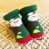 Green Santa Christmas Socks | 0-12 months