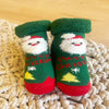 Green Santa Christmas Socks | 0-12 months