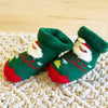 Green Santa Christmas Socks | 0-12 months
